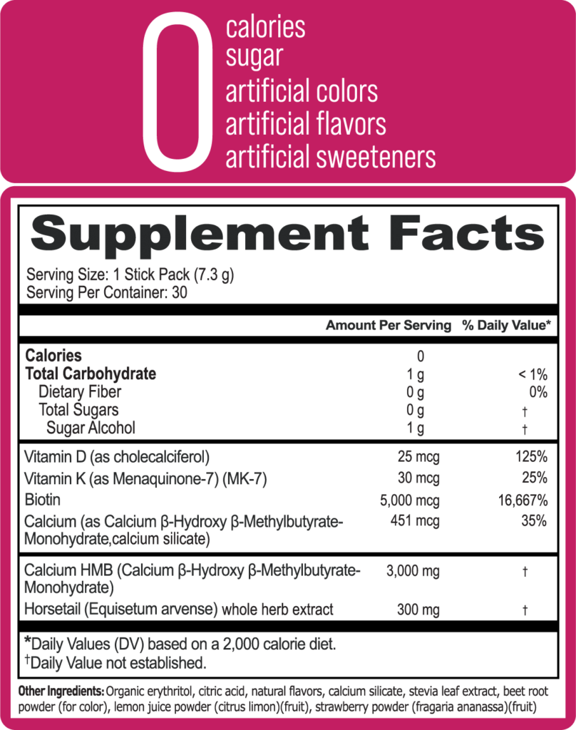 AgelessLX supplement facts