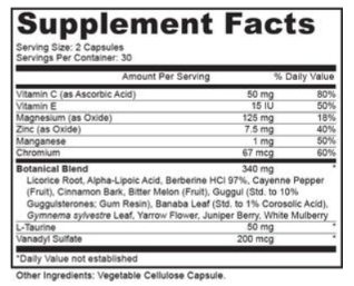 blood balance formula ingredients