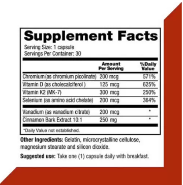 cinnachroma supplement facts