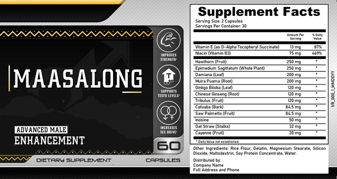 maasalong pills ingredients