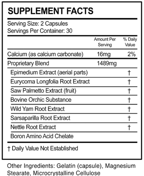 massive male plus ingredients