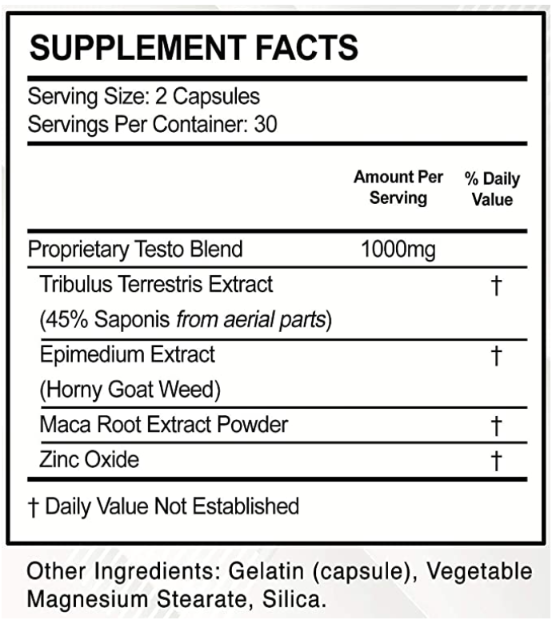 savage grow plus ingredients