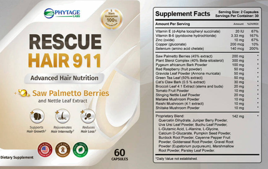 Rescue Hair 911 ingredients