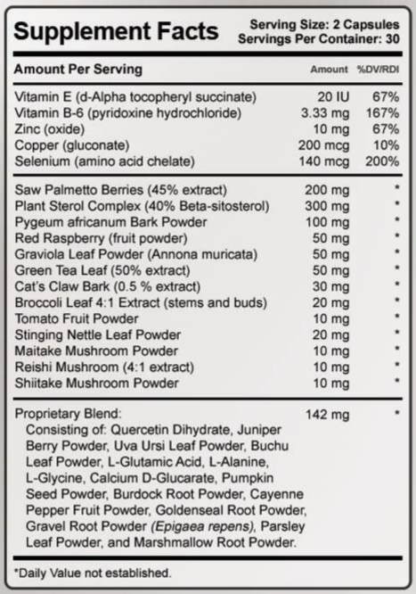 prostate 911 ingredients