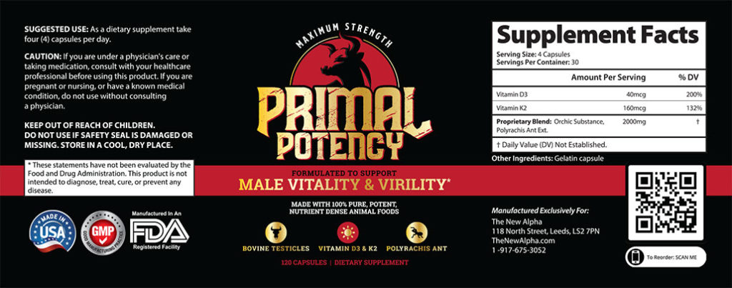 Primal Potency ingredients