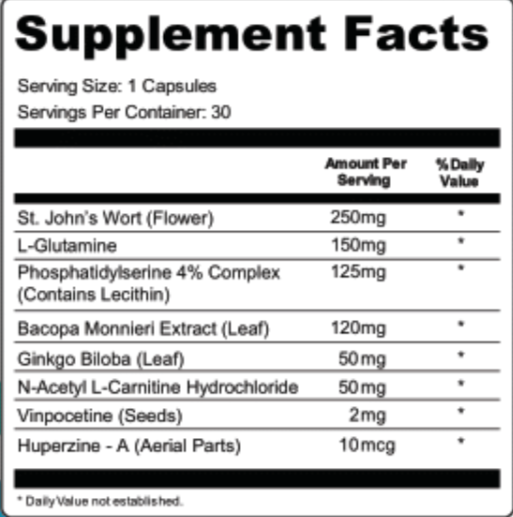 ProMind Complex Supplement Facts