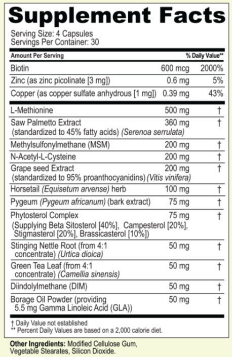 Ultra Fx10 Supplement Facts