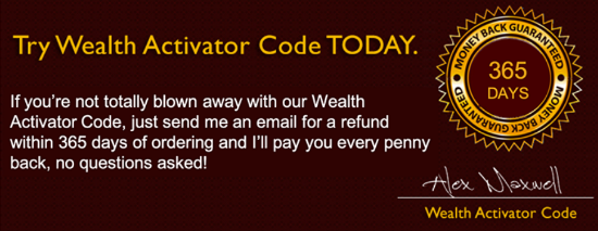 Wealth Activator Code Money Back Guarantee