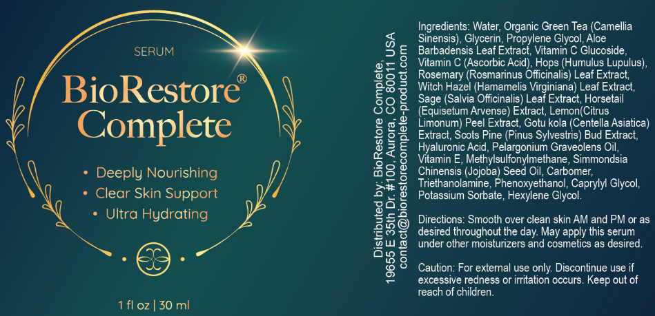 BioRestore Complete Ingredients