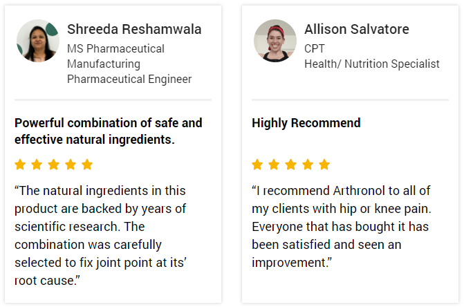 Arthronol Customer Reviews