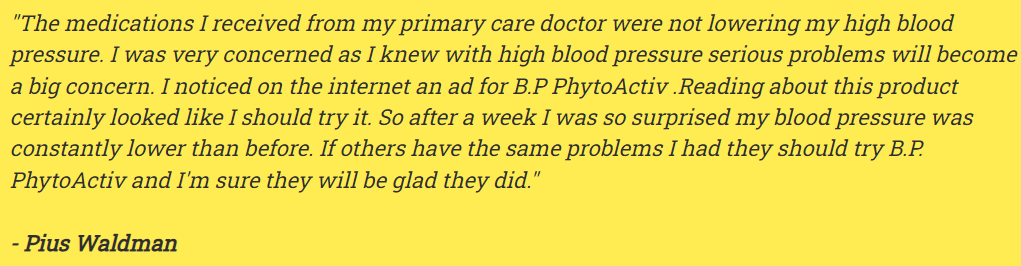 B.P. PhytoActiv Customer Reviews