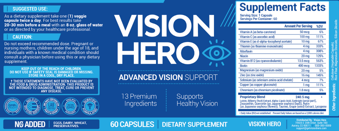 Vision Hero Ingredients