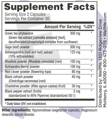 WellMe MenoRescue Ingredients