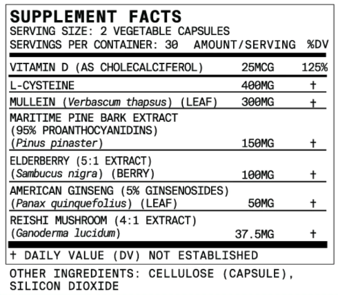 Betterbrand Better Lungs Ingredients