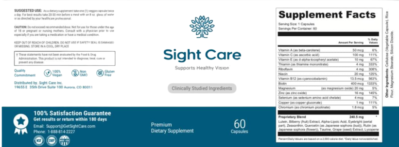 Supplement fats about Sight Care