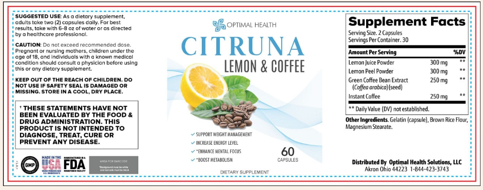 Citruna Ingredients