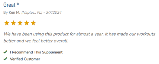 Advanced Amino Formula Customer Reviews