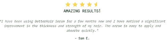 BetterBrand BetterHair Serum Customer Reviews