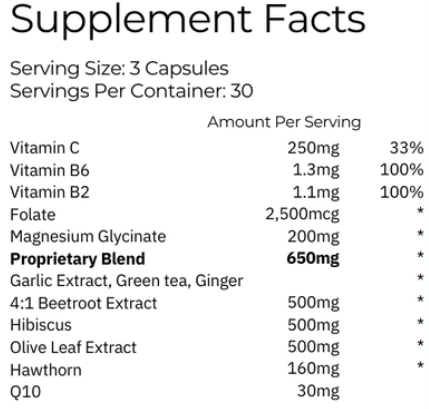 Heart Shield Supplement Facts