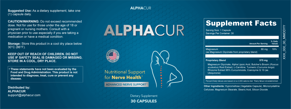 AlphaCur Supplement Facts